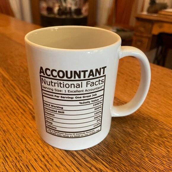 Other - Accountant Nutritional Facts Humorous Coffee Cup Mug